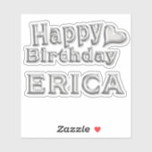 Erica Happy Birthday Autocollants (Feuille)