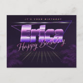Erica Name Prénom lila Carte Anniversaire (Devant)