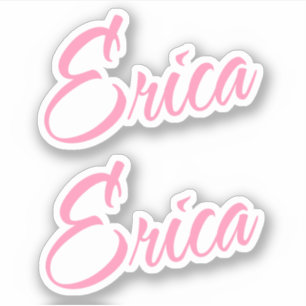 Erica Nom décoratif en rose x2 Sticker