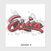 Erica red Heart Graffiti Aufkleber Sticker (Vel)