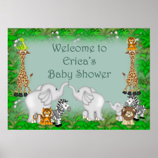 Erica's Oerwoud Baby shower Poster