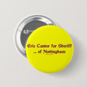 EricCantorSheriff Ronde Button 5,7 Cm (Voorkant /achterkant)