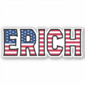 Erich Prénom USA Sticker Stickerset (Devant)