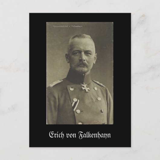 Erich von Falkenhayn Briefkaart (Voorkant)