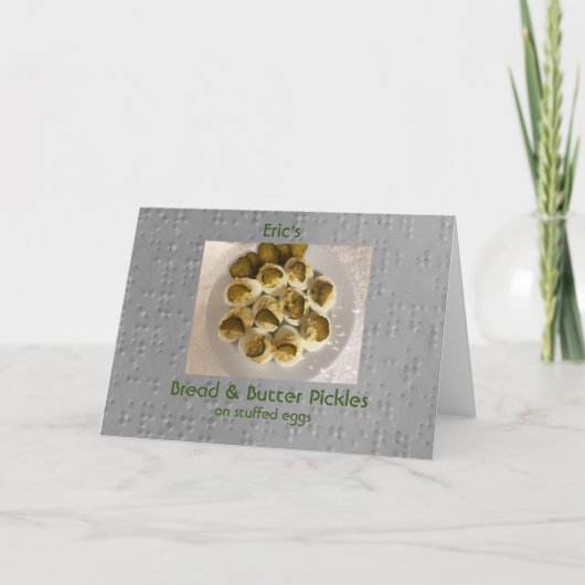 Eric's brood en boter augurken kaart (Voorkant)