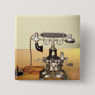 Ericsson Telephone, 1890 Vierkante Button 5,1 Cm