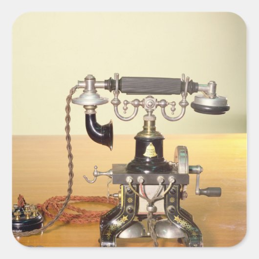 Ericsson Telephone, 1890 Vierkante Sticker (Voorkant)