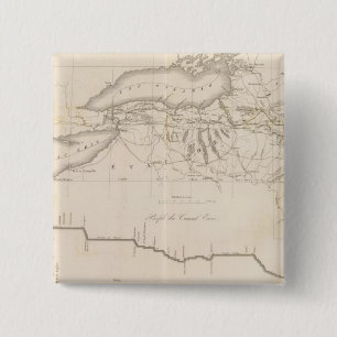 Erie Canal Vierkante Button 5,1 Cm