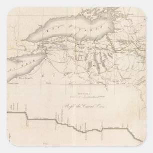 Erie Canal Vierkante Sticker
