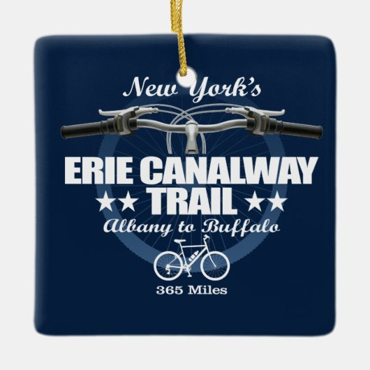 Erie Canalway Trail (H2) Keramisch Ornament (Voorkant)