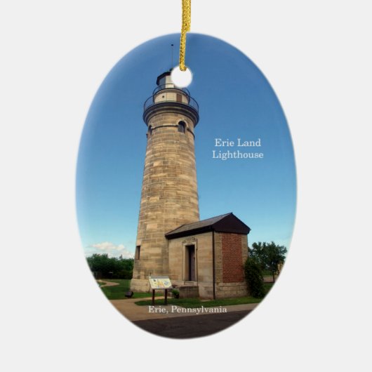 Erie Land Lighthouse oval ornament (Voorkant)