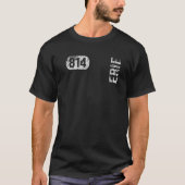 Erie Pennsylvania 814 Area Code  Retro T-shirt (Voorkant)
