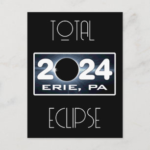 Erie Pennsylvania Eclipse April 2024 Totaal Solar Briefkaart