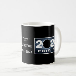 Erie Pennsylvania Eclipse April 2024 Totaal Solar Koffiemok