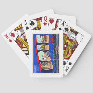 Erie Pennsylvania PA groot Briefkaart Pokerkaarten