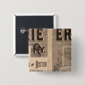 Erie Railway Vierkante Button 5,1 Cm (Voorkant /achterkant)