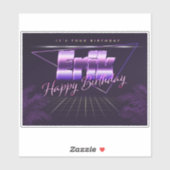 Erik Name Prénom lila retro Sticker (Feuille)