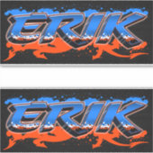 Erik Prénom Nom Graffiti Autocollants (Devant)