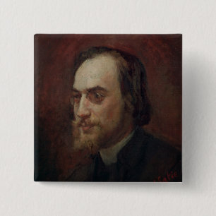 Erik Satie Vierkante Button 5,1 Cm