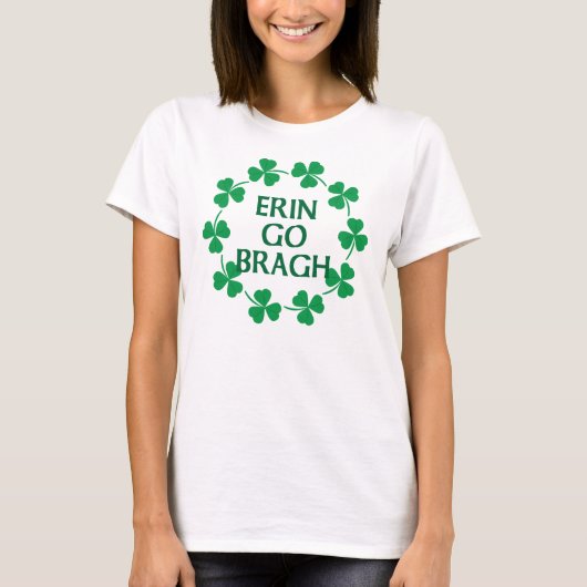 Erin Go Bragh Circle of Shamrocks T-shirt (Voorkant)