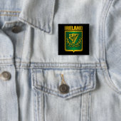 "Erin Go Bragh" Gold Vierkante Button 5,1 Cm (In situ)