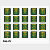 "Erin Go Bragh" Gold Vierkante Sticker (Vel)