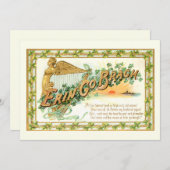 Erin Go Bragh, Harp en Shamrocks Feestdagenkaart (Voorkant / Achterkant)
