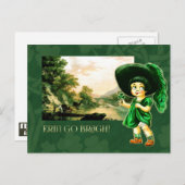 Erin Go Bragh. Iers Meisje St. Patrick's Day Briefkaart (Voorkant / Achterkant)