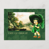 Erin Go Bragh. Iers Meisje St. Patrick's Day Briefkaart (Voorkant)