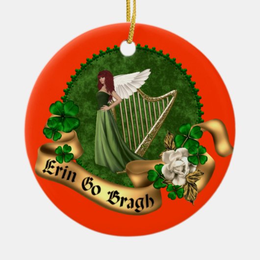 Erin Go Bragh Irish Keramisch Ornament (Voorkant)