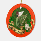 Erin Go Bragh Irish Keramisch Ornament (Links)