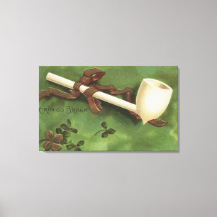 Erin Go Bragh, Ivory Pipe Canvas Afdruk