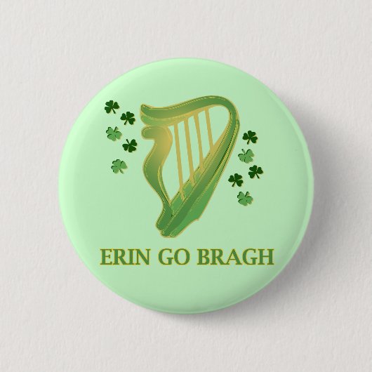 Erin Go Bragh Ronde Button 5,7 Cm (Voorkant)