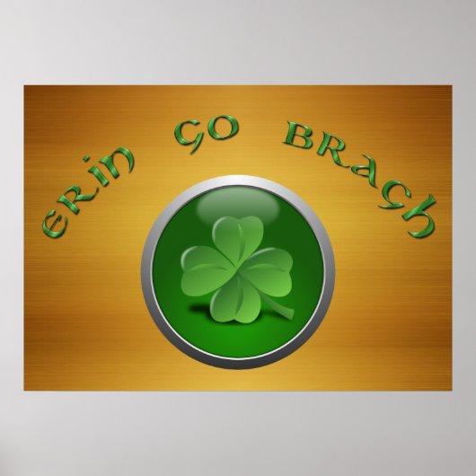 Erin Go Bragh Shamrock Poster (Voorkant)