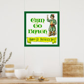 Erin Go Braugh Bonne affiche de la Saint Patrick (Cuisine)
