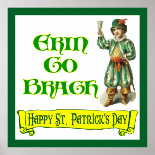 Erin Go Braugh Bonne affiche de la Saint Patrick
