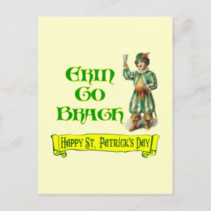 Erin Go Braugh Gelukkig St. Patrick's Day zeggen Briefkaart