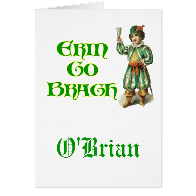 Erin Go Braugh Personalizeable Irish Gezegde (Voorkant)