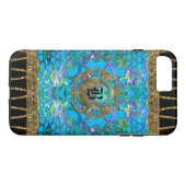 Erington Bleu monogram Case-Mate iPhone Case (Achterkant (Horizontaal))