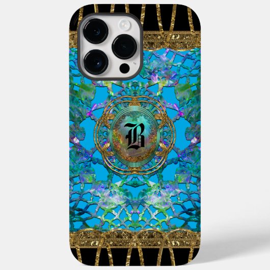 Erington Bleu Protected Monogram Case-Mate iPhone Case (Achterkant)