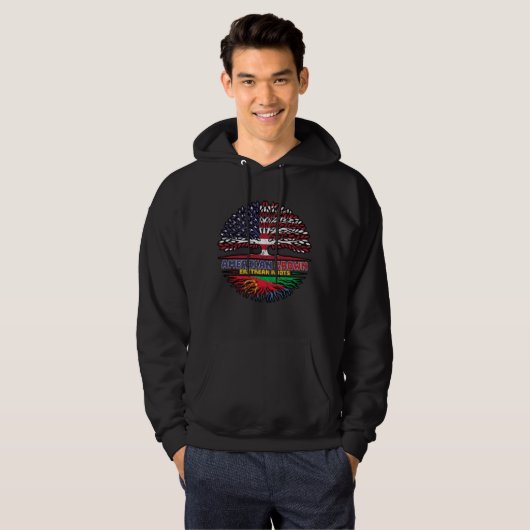 Eritrea Eritrees Amerikaans-Amerikaanse VS Verenig Hoodie (Voorkant volledig)