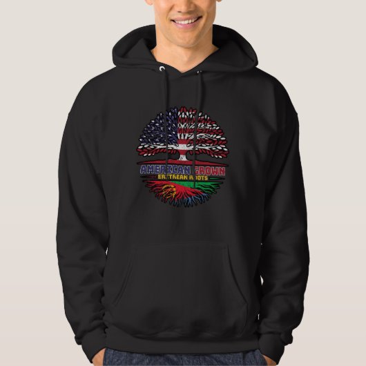 Eritrea Eritrees Amerikaans-Amerikaanse VS Verenig Hoodie (Voorkant)