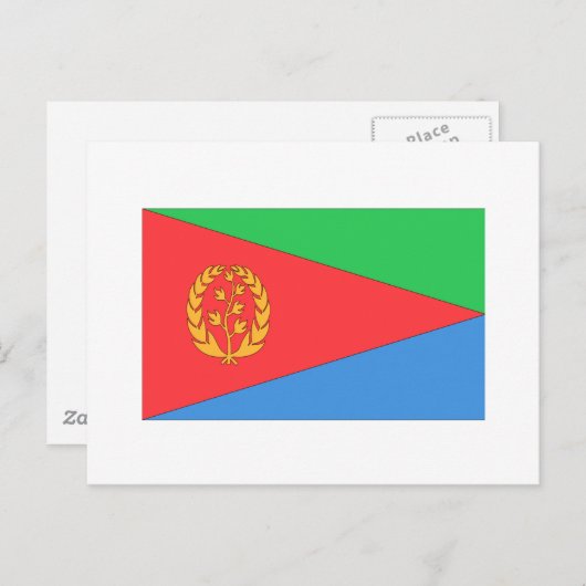 Eritrea Flag Briefkaart (Voorkant / Achterkant)