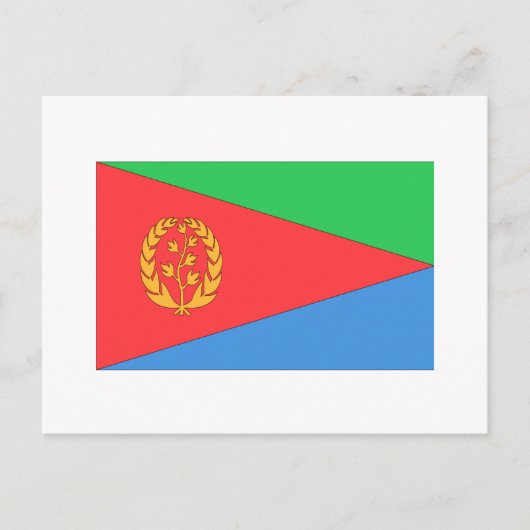 Eritrea Flag Briefkaart (Voorkant)
