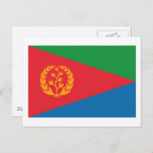 Eritrea Flag Briefkaart (Voorkant / Achterkant)