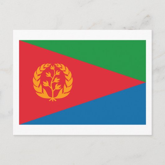 Eritrea Flag Briefkaart (Voorkant)