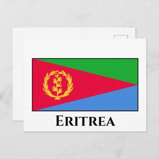 Eritrea Flag Briefkaart (Voorkant / Achterkant)