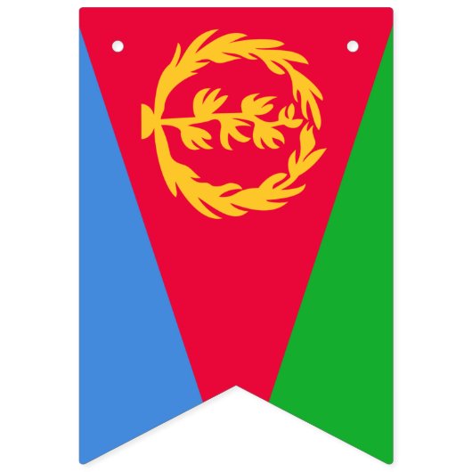 Eritrea flag bunting banner (Eerste vlag)