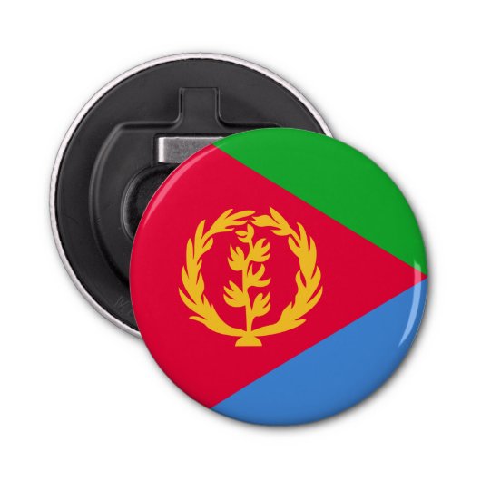 Eritrea Flag Button Flesopener (Voorkant)