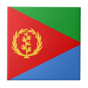 Eritrea Flag Ceramic Tegel Tegeltje